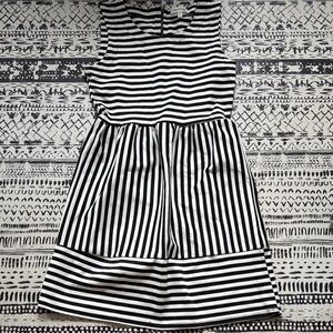 Monteau Black and White Striped Dress
